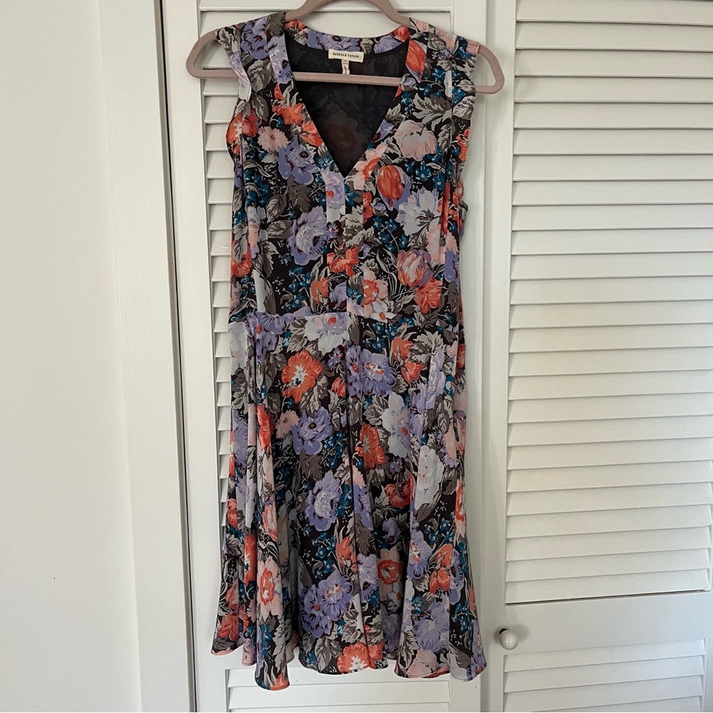 Rebecca Taylor Multicolor Floral Midi Dress
